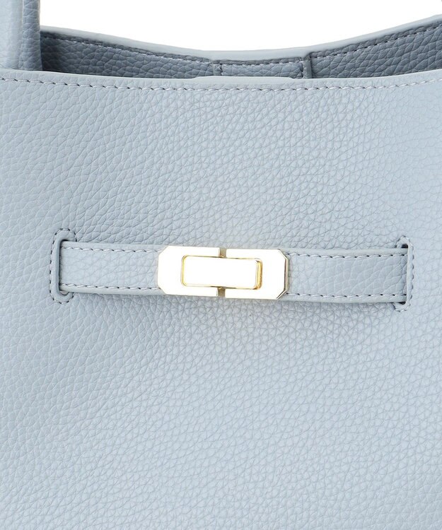 23区 ベルト付き 2WAY トートバッグ サックスブルー系