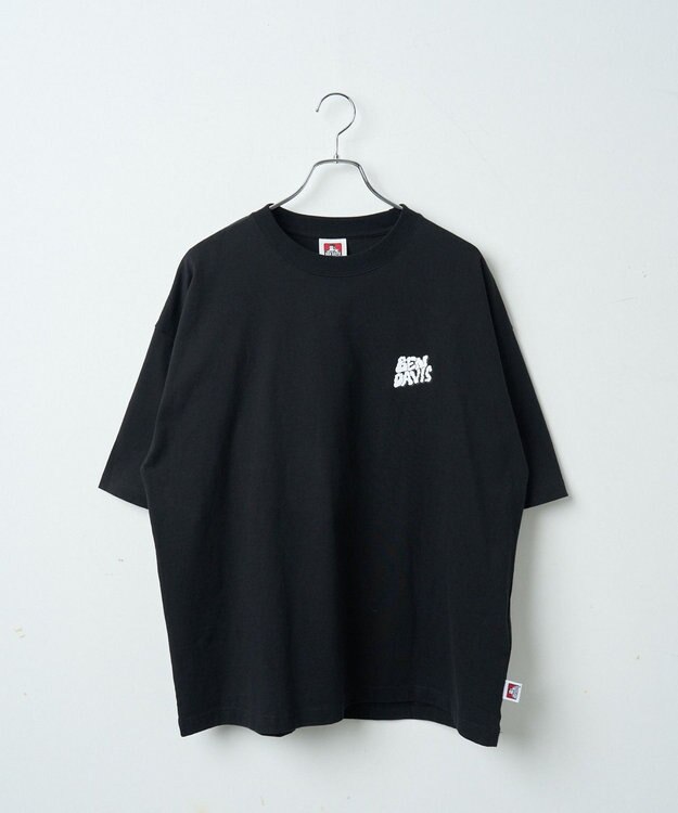 WEGO 【ユニセックス着用ITEM/綿100％/SMLサイズ】別注ベンデイビスプランプロゴT ブラック