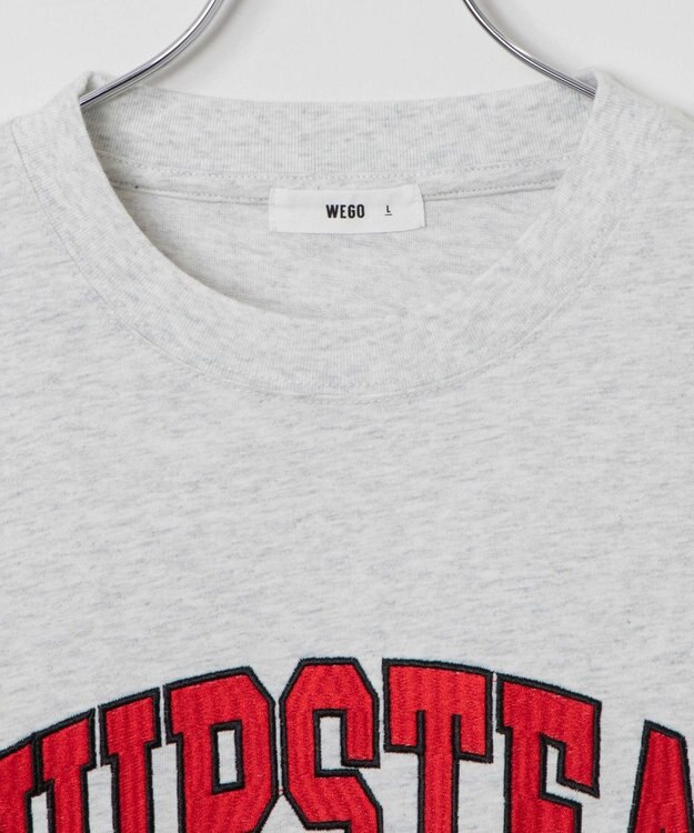 WEGO カレッジロゴBIGT（S） ライトグレー