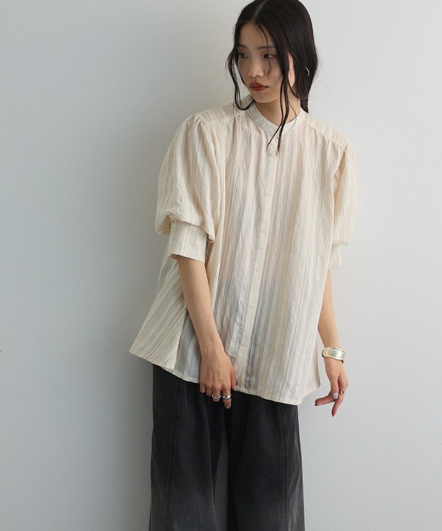 Green Parks ２ＷＡＹボウタイバルーンスリーブブラウス Off White