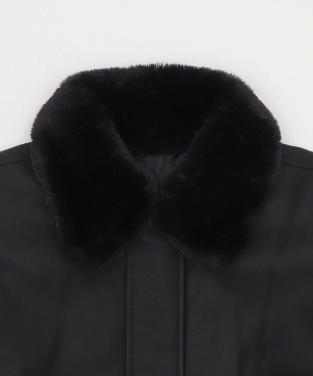 WEGO 【ユニセックス着用ITEM/MLサイズ展開】PU2WAYフライトブルゾン ブラック