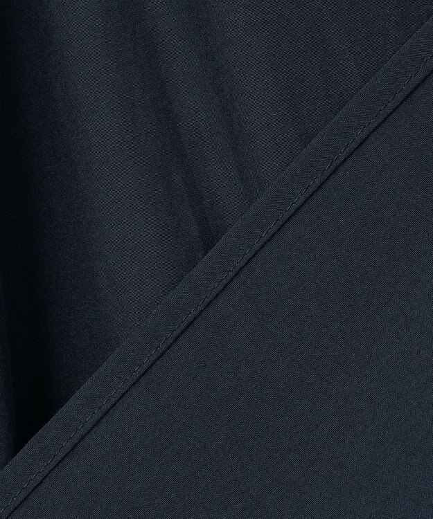 自由区 【カタログ掲載】シアーソフトシャンブレークロップド丈 ブラウス ネイビー