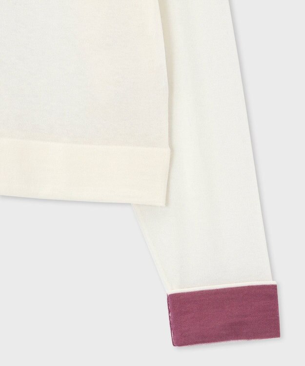 Paul Smith 【洗える】 シアー ニットブルゾン オフホワイト