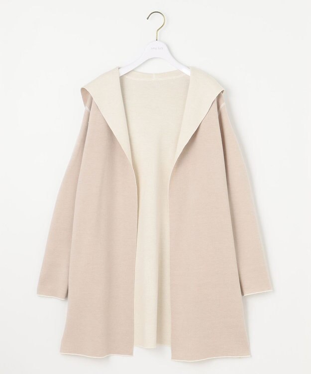 ANY SIS 【2WAY】リバーシブルフーディ アウター アイボリー×ベージュ