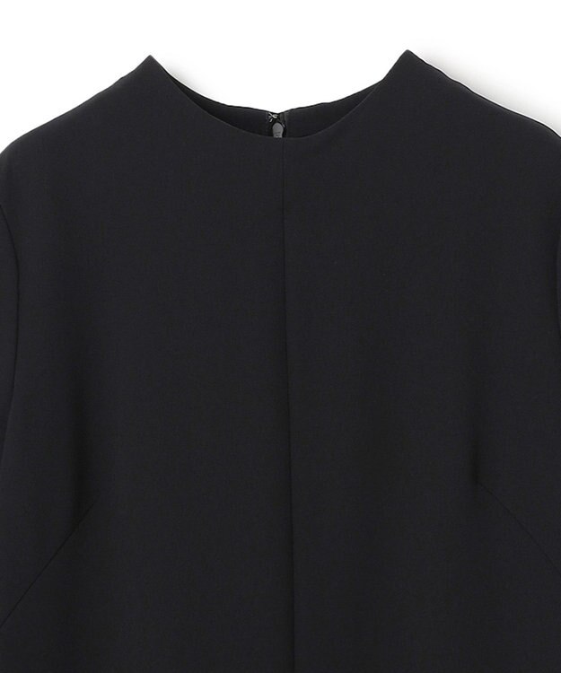 BEIGE， 【洗える】KALMIA / クルーネックIラインロングドレス Black