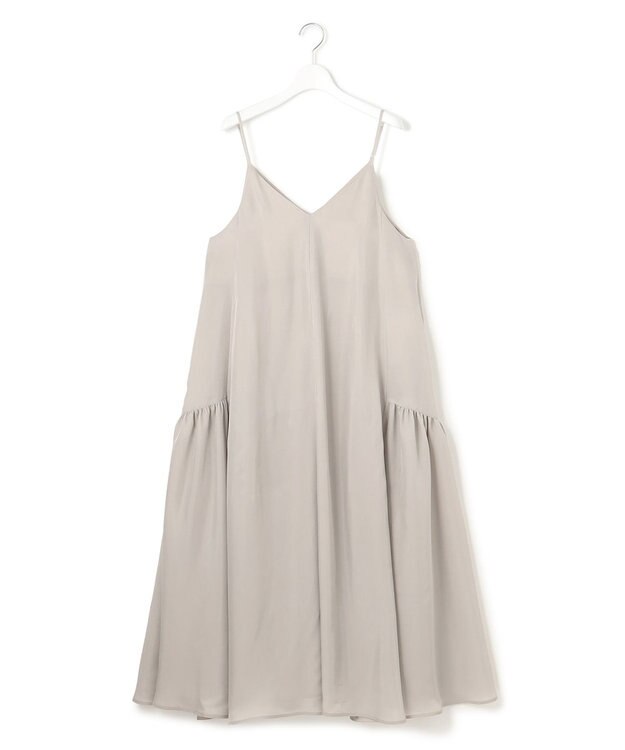 23区 【接触冷感性】フィブリルツイル キャミソールフレアワンピース ベージュ系