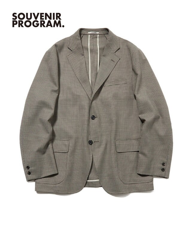 J.PRESS MEN 【J.PRESS ORIGINALS】【UNISEX】Wool Polyester Gunclub Check 3B Jacket / Baggy-Fit ベージュ系3