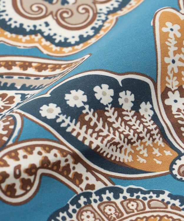 JOSEPH ABBOUD 【イタリア製・Holliday&Brown】ビッグペイズリープリント スカーフ スカイブルー系6