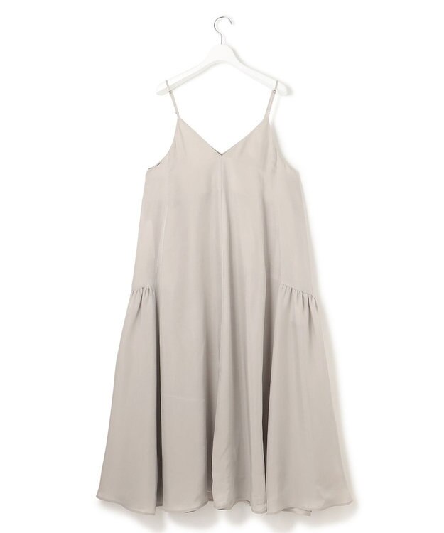 23区 【接触冷感性】フィブリルツイル キャミソールフレアワンピース ベージュ系