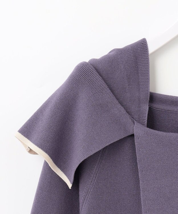 ANY SIS 【洗える】フレアカラープルオーバー モーブ