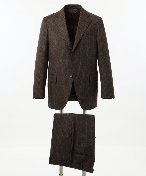 J.PRESS MEN 【MAGIC CUBA BEACH】フランネルストライプ スーツ ダークブラウン系1