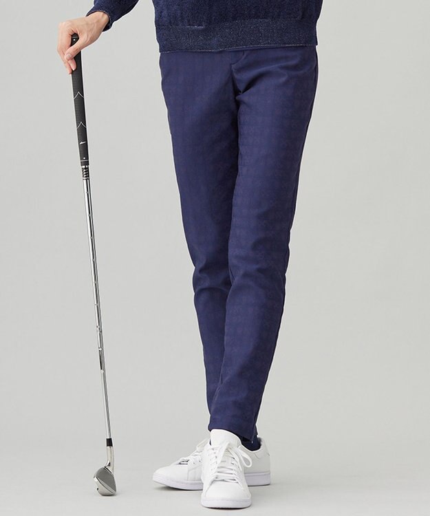 23区GOLF 【WOMEN】エンブレム柄ジャガードスキニーパンツ ネイビー系5