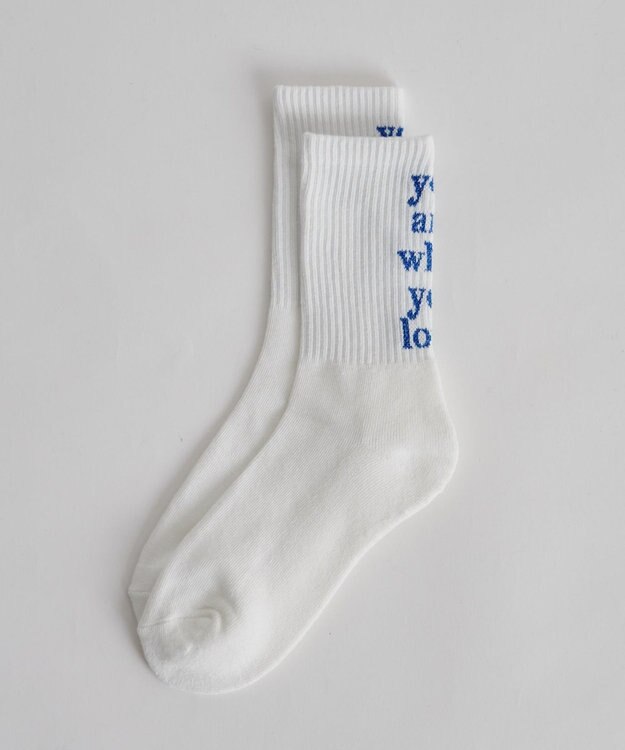 WEGO バックラメロゴソックス ブルー