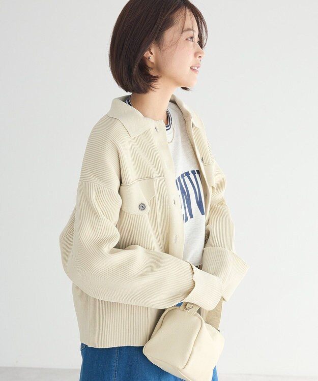 CRAFT STANDARD BOUTIQUE ライトニットジャケット Ivory