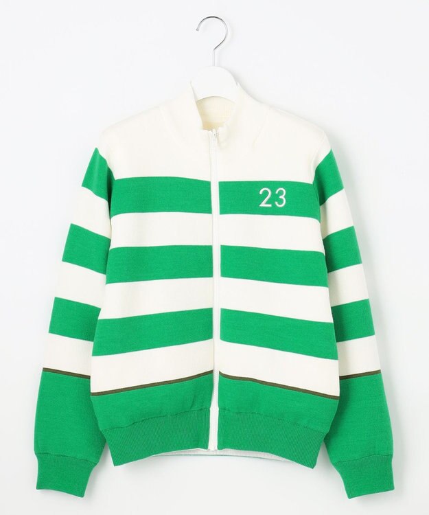 23区GOLF 【WOMEN】リバーシブルニットブルゾン ピーコックグリーン系2