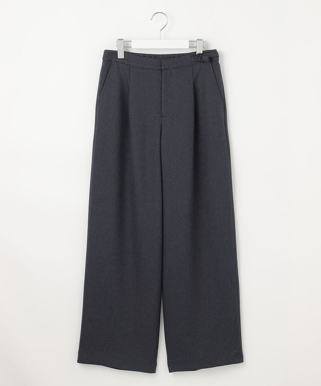 J.PRESS LADIES 【洗える】TUMUGITOピンヘッド ワイド パンツ ネイビー系