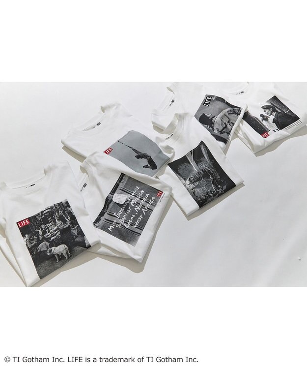 23区 L 【23区/LIFE】PHOTO Tシャツ ホワイト系 (baggage)