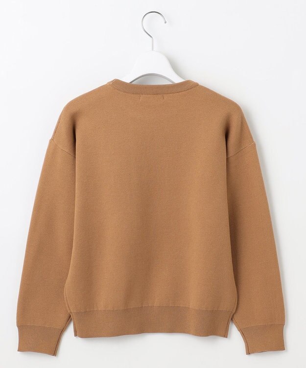 Feroux 【洗える】レタードロゴ プルオーバーニット ダークブラウン系