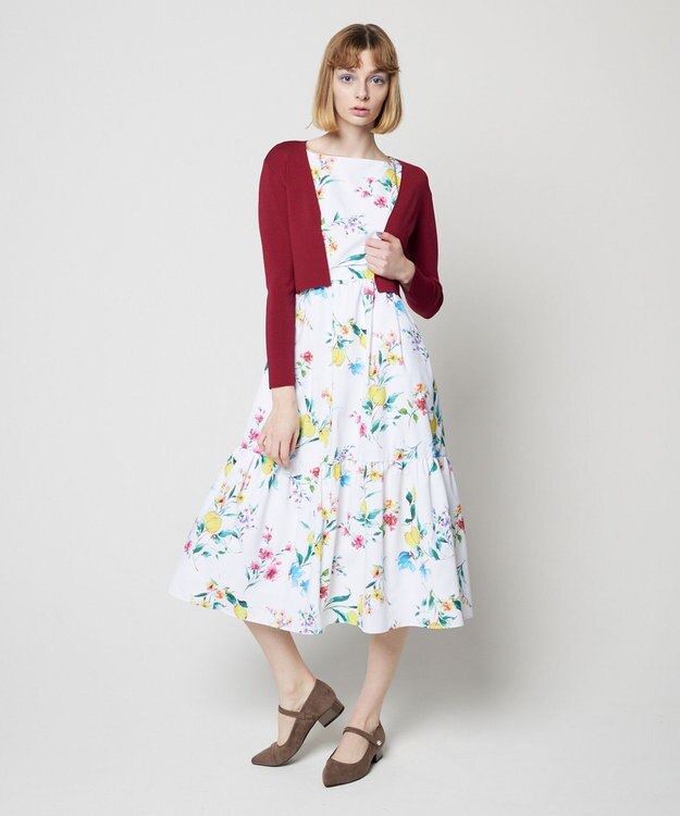 TOCCA 【接触冷感＆UVカット】【洗える】SQUARE BOLERO ボレロ ワイン系