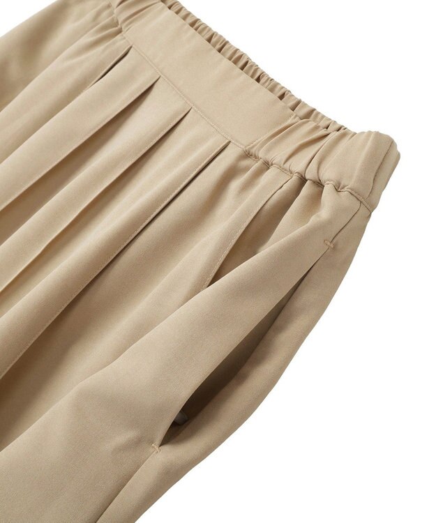 Green Parks ＳＥＴ２点スキッパーブラウス＋プリーツスカート Beige