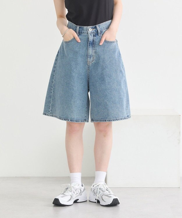 earth music&ecology デニムハーフパンツ Light Indigo
