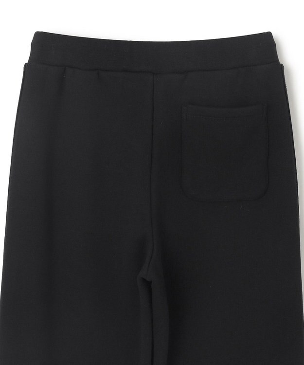BEIGE， 【BEIGE,ecru/WEB限定・洗える】LOOP BACK / コットンワイドストレートパンツ Black