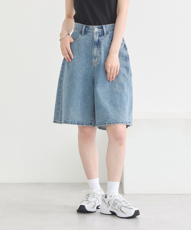 earth music&ecology デニムハーフパンツ Light Indigo