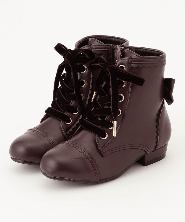 ANY KIDS 編み上げ ブーツ ブラウン