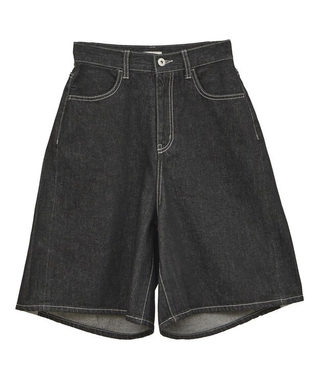 earth music&ecology デニムハーフパンツ Black