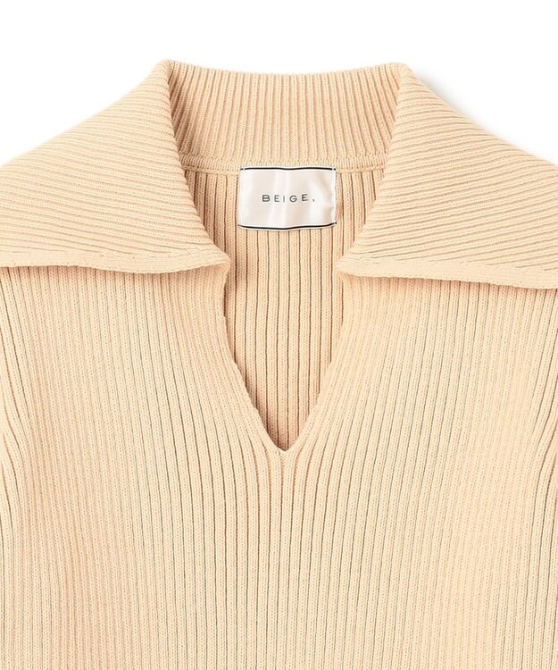 BEIGE， 【洗える】THURET / リブニット Cream