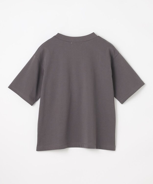 ANY L オーガビッツ刺繍ロゴＴシャツ チャコール