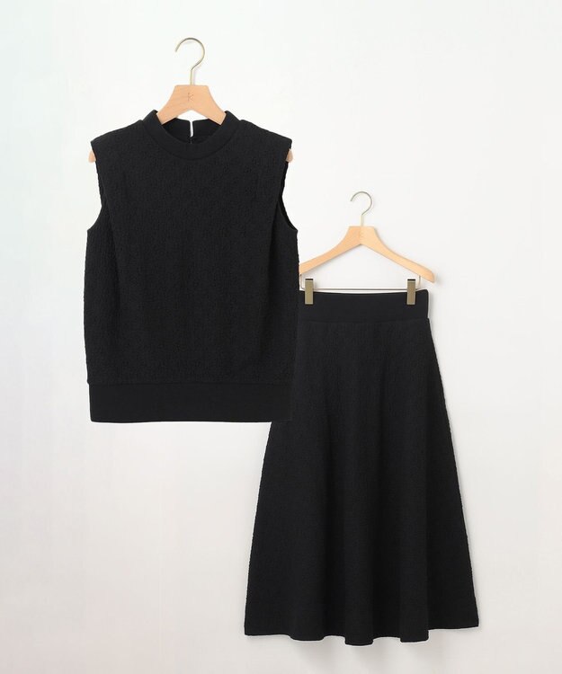 組曲 【2SET】ストレッチジャカード セットアップ ブラック系