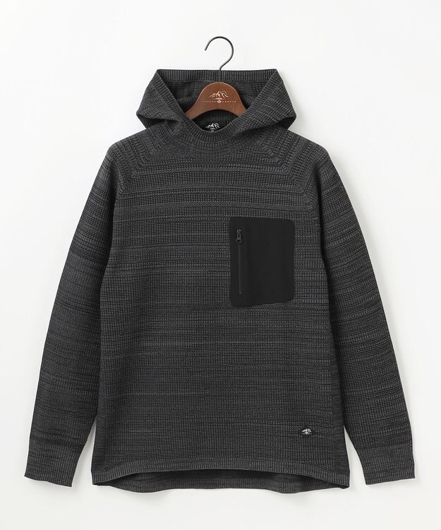 JOSEPH ABBOUD MOUNTAIN 【軽さ/ストレッチ】ホールガーメント3Dニット パーカー グレー系