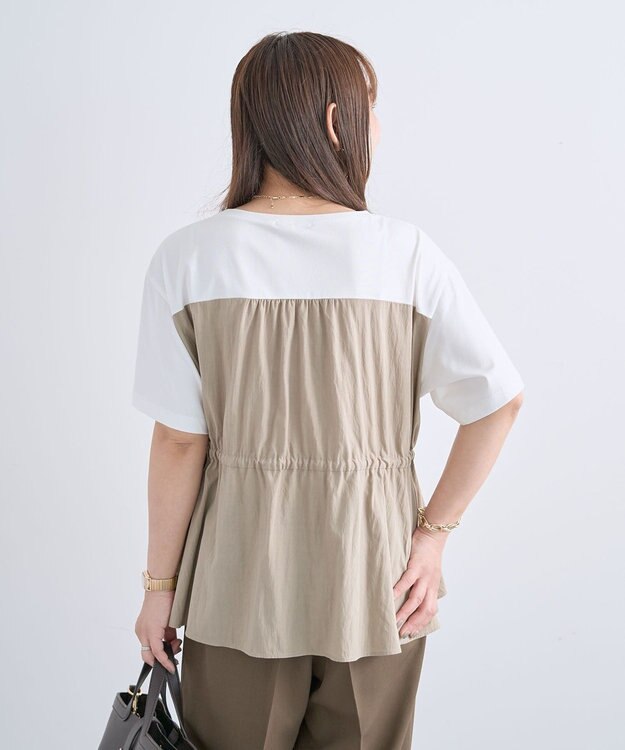 Green Parks 異素材ドッキングプルオーバー White