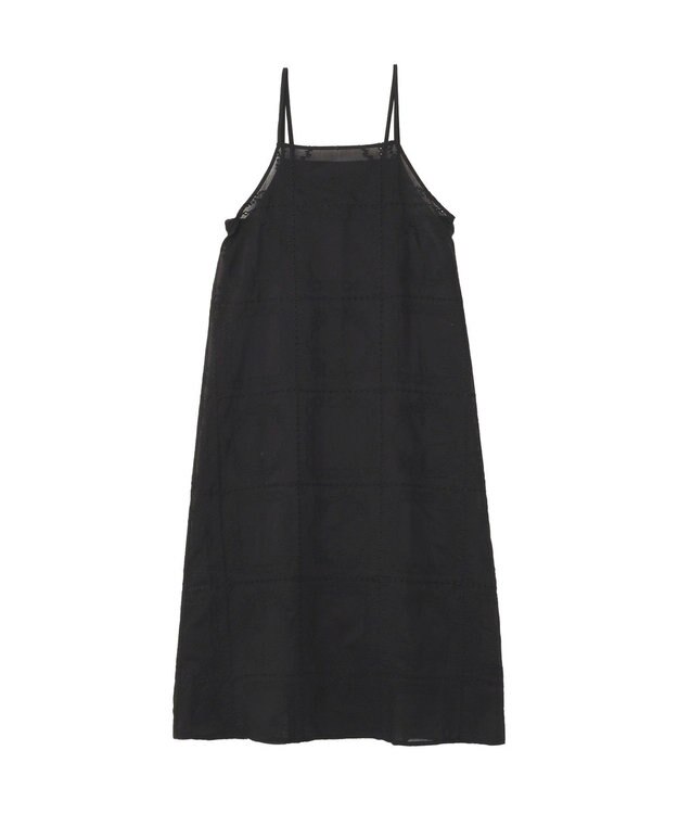 AMERICAN HOLIC シアー刺繍キャミワンピース（ペチコート付き） Black