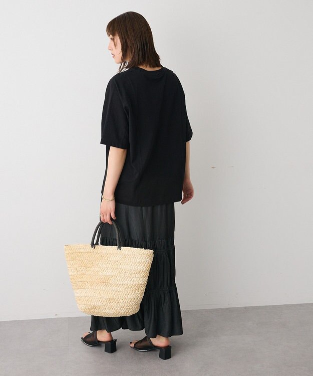 CRAFT STANDARD BOUTIQUE カットクレープワイドキリカエTシャツ Black