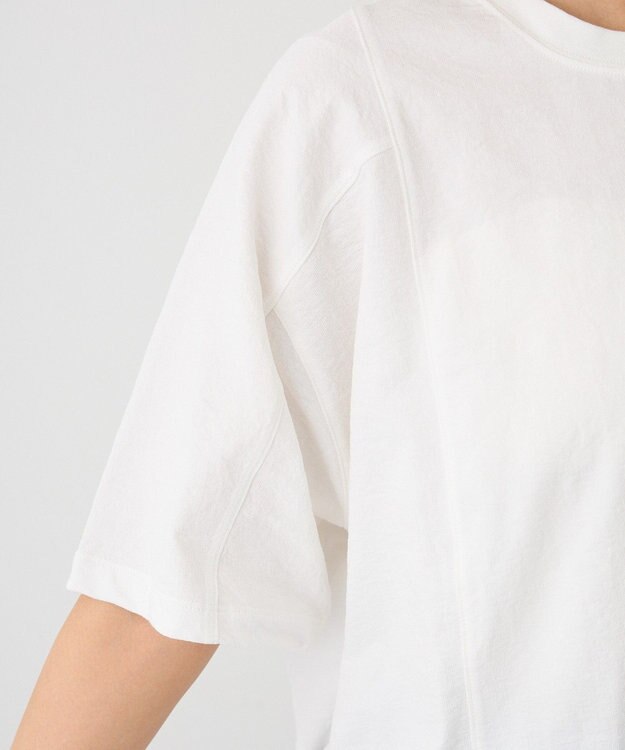 CRAFT STANDARD BOUTIQUE カットクレープワイドキリカエTシャツ White