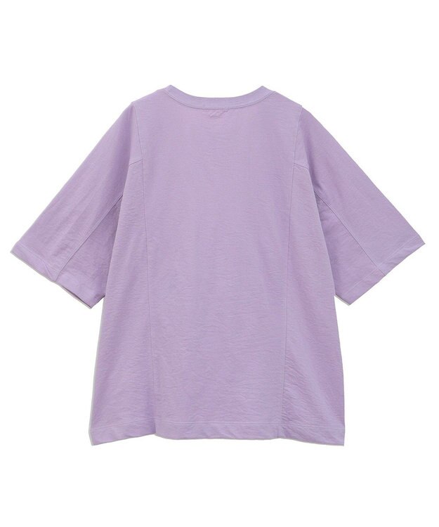 CRAFT STANDARD BOUTIQUE カットクレープワイドキリカエTシャツ Purple