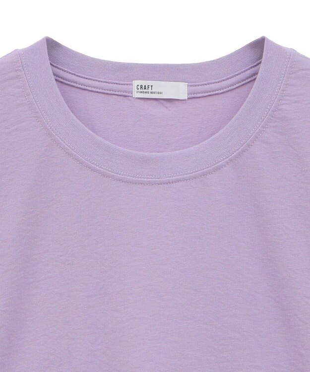 CRAFT STANDARD BOUTIQUE カットクレープワイドキリカエTシャツ Purple