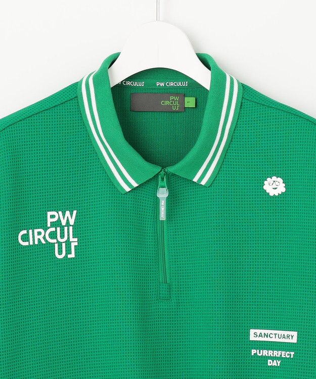 PW CIRCULUS 【WOMEN】ワッフルポロ ゴルフウェア レディース グリーン系