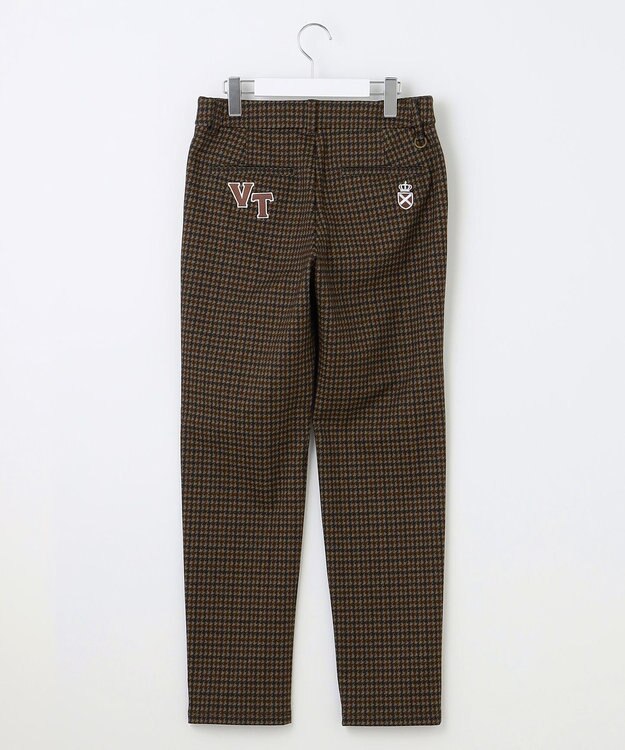 23区GOLF 【WOMEN】ガンクラブチェックテーパードパンツ ダークブラウン系3