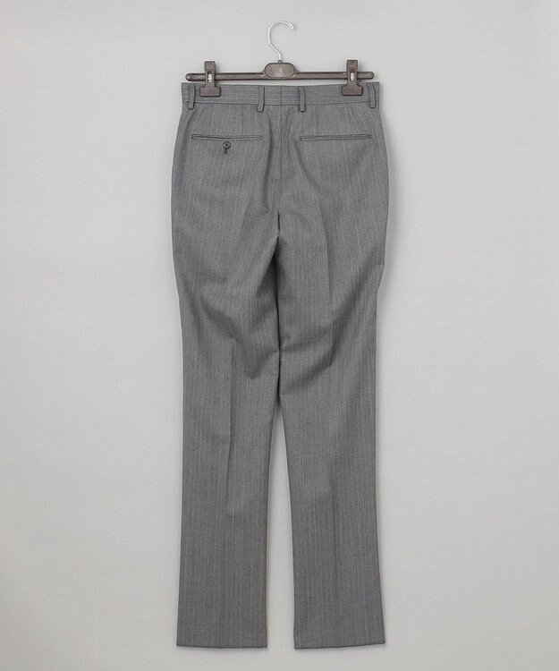 GOTAIRIKU 【御幸毛織】ドライスピナーツイルストレッチスーツ_グレーストライプ ライトグレー系1