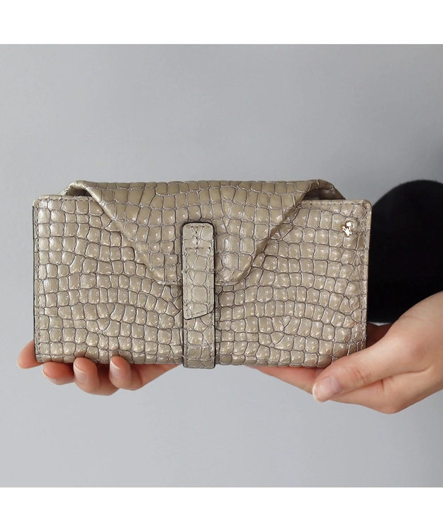 PELLE BORSA ギャルソンウォレット Rainbow Croco レインボークロコ 6101 グレージュ