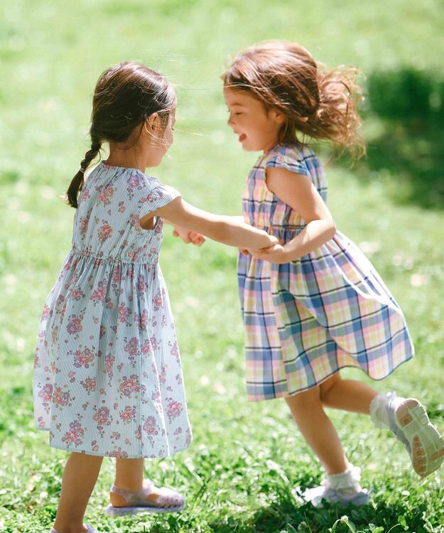 ANY KIDS 【WEB限定柄有】総柄 サマー ワンピース ストライプ花柄