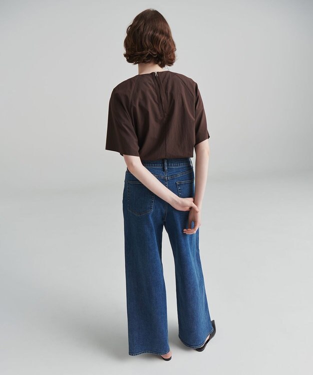 NAVE 【ReNAVE　洗える】ワイドストレッチデニム ブルー