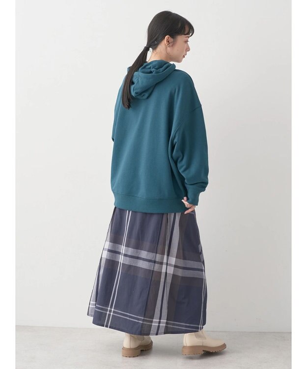 earth music&ecology ＢＩＧチェックフレアスカート Navy