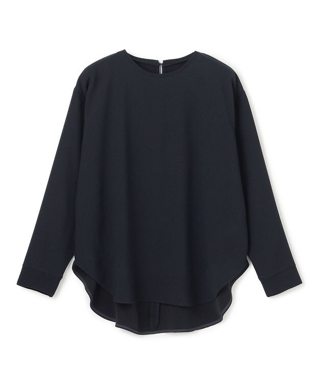 UNFILO ジョーゼット ラウンドテール プルオーバー ネイビー