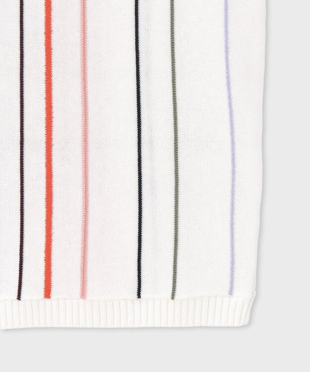 Paul Smith マルチカラーライン 半袖ニット オフホワイト