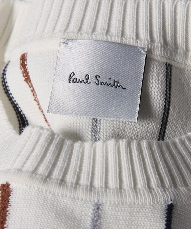 Paul Smith マルチカラーライン 半袖ニット オフホワイト