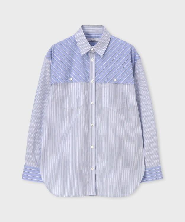 Paul Smith ミックス ストライプ シャツ ライトインディゴ